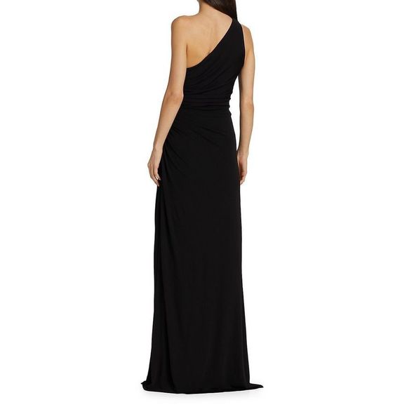 Halston Amira Jersey One-Shoulder Gown US 4 $595 - Picture 4 of 10